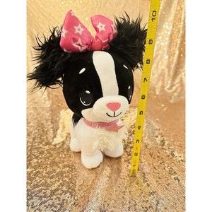 Wish Me Puppy Plush Cavalier Dog Black White Lights Up Electronic Toy